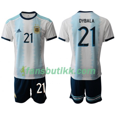 Fotballdrakt Argentina DYBALA 21 Barn Hjemmetrøye Copa América 2019 Kortermet